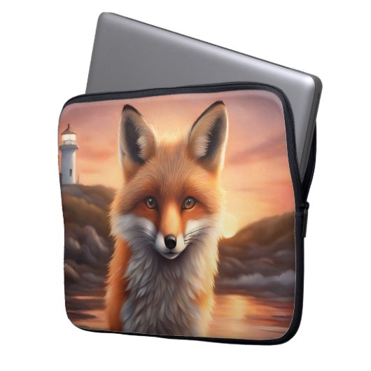 Beautiful Fox Laptopschutzhülle (Vorderseite Links)