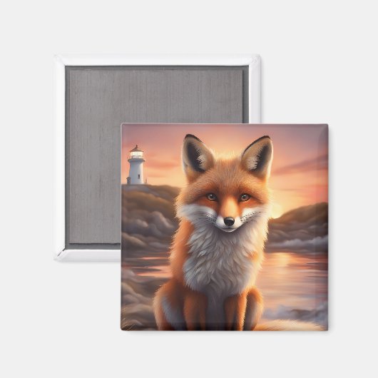 Beautiful Fox Magnet (Vorderseite/Rückseite)