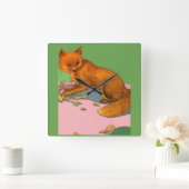 Beautiful Fox Quadratische Wanduhr (Zuhause)