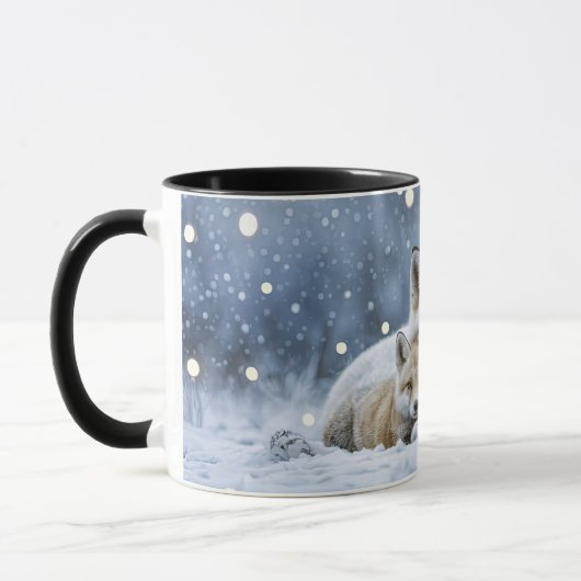 Beautiful Foxes in Snow Coffee Cup or Mug Tasse (Links)