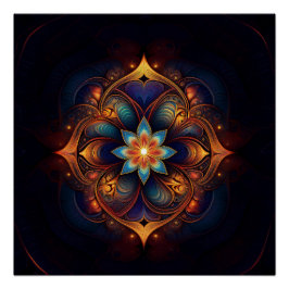 Beautiful Fractal Lily Poster