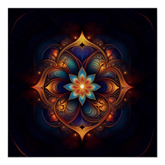 Beautiful Fractal Lily Poster (Vorderseite)
