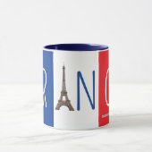 Beautiful France Flag Mug version Eiffel Tower Tasse (Zentrum)