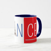 Beautiful France Flag Mug version Eiffel Tower Tasse (VorderseiteRechts)