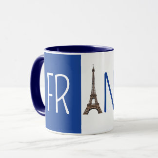 Beautiful France Flag Mug version Eiffel Tower Tasse