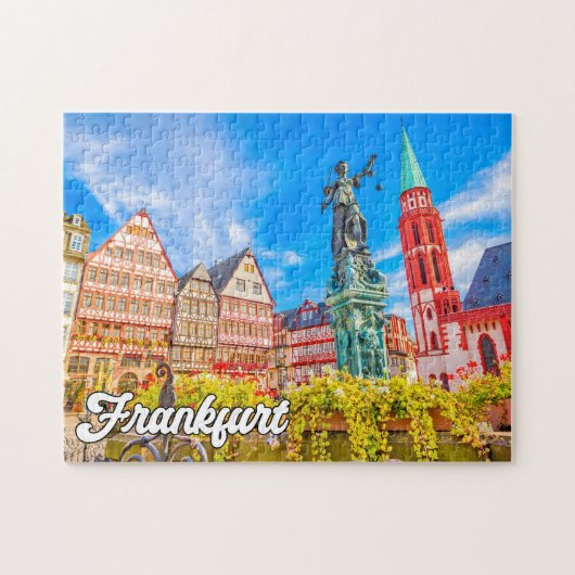 Beautiful Frankfurt, Deutschland Puzzle (Horizontal)