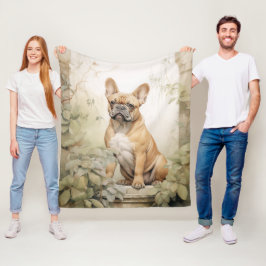 Beautiful Frenchie Fleecedecke