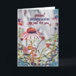 Beautiful Friend Geburtstagskarte Karte<br><div class="desc">Eine hübsche Blumenkarte mit einem schicken,  modernen Design.  Besondere Wünsche,  die speziell für Ihren schönen Freund geschaffen wurden.</div>