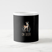 Beautiful Funny Deer Oh Deer Modern Design Jumbo-Tasse (Vorderseite)