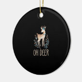 Beautiful Funny Deer Oh Deer Modern Design Keramik Ornament (Links)