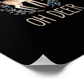 Beautiful Funny Deer Oh Deer Modern Design Poster (Ecke)