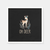Beautiful Funny Deer Oh Deer Modern Design  Serviette (Vorderseite)