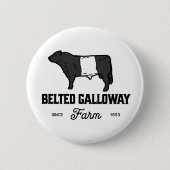 Beautiful Galloway Kuh rund Abzeichen oder Design Button (Vorderseite)