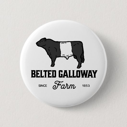 Beautiful Galloway Kuh rund Abzeichen oder Design Button (Vorderseite)