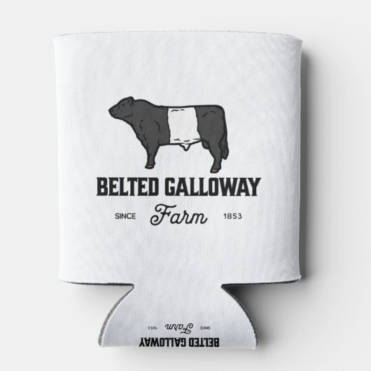 Beautiful Galloway Kuh rund Abzeichen oder Design Dosenkühler (Rückseite)