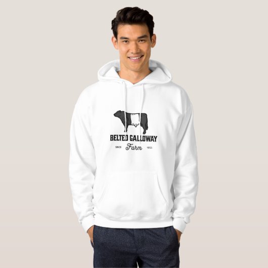 Beautiful Galloway Kuh rund Abzeichen oder Design Hoodie (Vorne ganz)