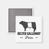 Beautiful Galloway Kuh rund Abzeichen oder Design Magnet (Vorderseite/Rückseite)
