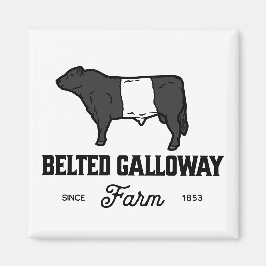 Beautiful Galloway Kuh rund Abzeichen oder Design Magnet (Vorne)