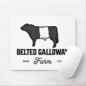 Beautiful Galloway Kuh rund Abzeichen oder Design Mousepad (Mit Mouse)