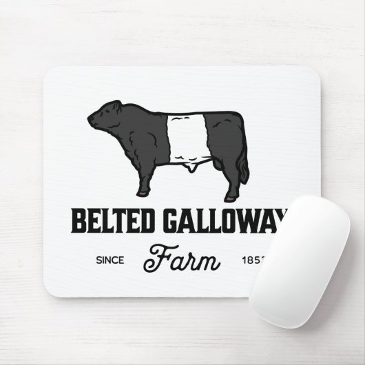 Beautiful Galloway Kuh rund Abzeichen oder Design Mousepad (Mit Mouse)