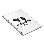 Beautiful Galloway Kuh rund Abzeichen oder Design Notizblock (Rechte Seite)