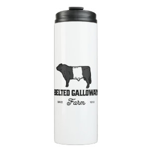 Beautiful Galloway Kuh rund Abzeichen oder Design Thermosbecher