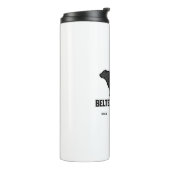 Beautiful Galloway Kuh rund Abzeichen oder Design Thermosbecher (Nach links gedreht)