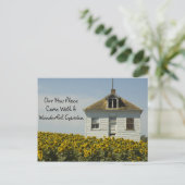 Beautiful Garden - Funny change of Address Ankündigungspostkarte (Stehend Vorderseite)