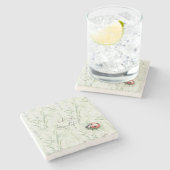 Beautiful Garden Ladybug Steinuntersetzer (Seitenansicht)