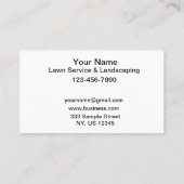 Beautiful Garden Lawn Care Business Card Visitenkarte (Rückseite)