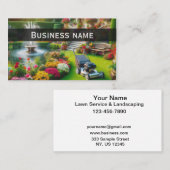 Beautiful Garden Lawn Care Business Card Visitenkarte (Vorne/Hinten)