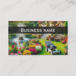 Beautiful Garden Lawn Care Business Card Visitenkarte