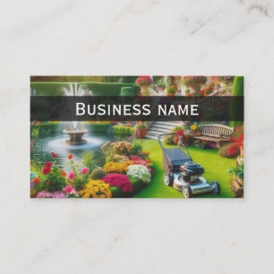 Beautiful Garden Lawn Care Business Card Visitenkarte