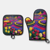 Beautiful Garden Ofenhandschuh & Topflappen-Set (Vorderseite)