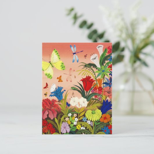Beautiful Garden Postcard Postkarte (Stehend Vorderseite)