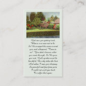 Beautiful Garden Scene Purple Red Blue Green Visitenkarte (Vorderseite)