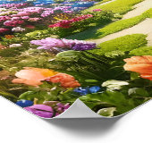 Beautiful Garden Very Colorful. Poster (Ecke)