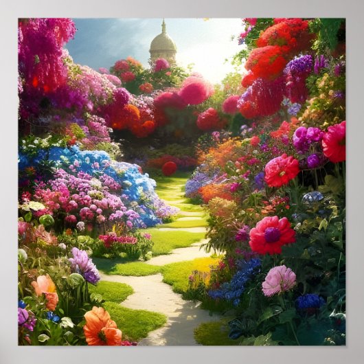 Beautiful Garden Very Colorful. Poster (Vorne)
