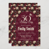 Beautiful Gardenias Charm 80Th Birthday Einladung (Vorne/Hinten)