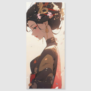 Beautiful Geisha Anime Girl Magnetkarte