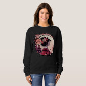 Beautiful geisha lady cherry blossom flowers pagod sweatshirt (Vorne ganz)