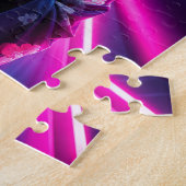 Beautiful Geisha Puzzle with Neon Background - Ele (Seite)
