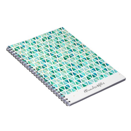 Beautiful Gemstone Gold Imitate Foil Confetti Name Notizblock (Rechte Seite)