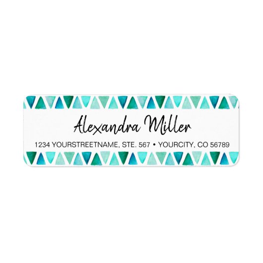 Beautiful Gemstone Pattern Rücksendeadresse Label (Vorne)