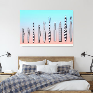 Beautiful Geometric Contemporary Cat  Leinwanddruck