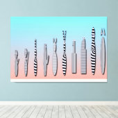 Beautiful Geometric Contemporary Cat  Leinwanddruck (Insitu (Holzboden))