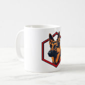 Beautiful German Shepard In A Six Sided Frame Kaffeetasse (Vorderseite Links)