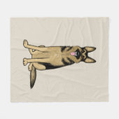 Beautiful German Shepherd Dog | Cartoon Pet Art Fleecedecke (Vorderseite (Horizontal))