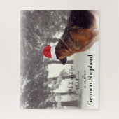 Beautiful German Shepherd in the Snow Holiday Puzzle (Vertikal)