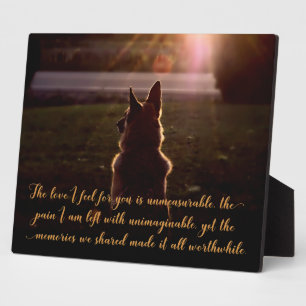 Beautiful German Shepherd Pet Memorial Plaque Fotoplatte